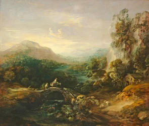 Berglandschaft mit Brücke, ca. 1783-1784